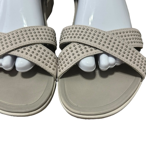 Dansko Cindy Sandals Women's EU 41‎ US 10.5 Taupe Leather Studded Comfort Shoes - Picture 3 of 12
